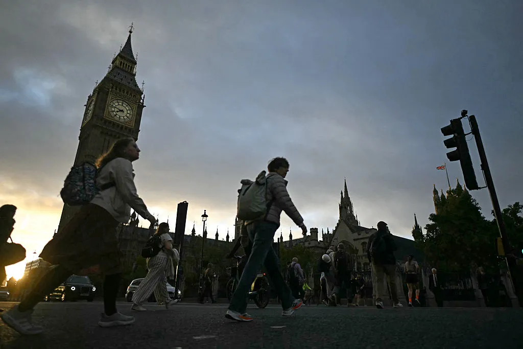 Commuters beside Westminster