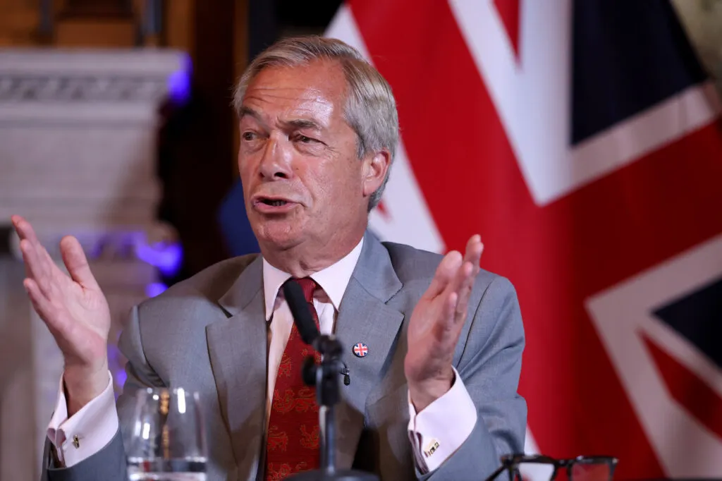 Nigel Farage at a local campaign event